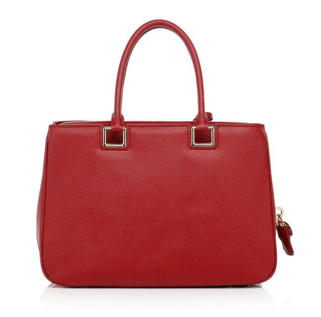 2014 Prada saffiano calfskin tote BN2244 red